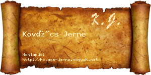 Kovács Jerne névjegykártya
